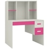 Tiara Kids Study Desk with 3 Drawers and Built In Bookshelf in Barbie Pink Colour
