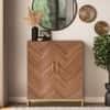 Nina 24 Pairs Solid Wood Shoe Cabinet In Amber Walnut Finish