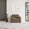 Esquel Premium 1 Seater Fabric Sofa in Truffle Beige Velvet Colour