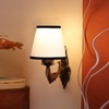 Devansh Metal Electric Wall Light in Antique Gold Colour with White & Black Shade Count of 1 Light