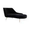 Tiberius Velvet Chaise Launger in Cream Colour