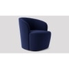 Aron Accent chair Velvet in Navy Blue Color