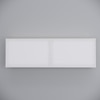 6 Door Mirror Glossy Triple Layered Uv Resistant Handless Cabinet In Grey Finish