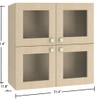 Romano Wall Mounted Glass Display Cabinet in Bronze Cambric Colour