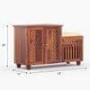 Cayman Shoe Rack Of 20 Pairs In Honey Oak Color