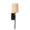 Devansh Metal Electric Wall Light in Black Colour with Beige Shade Count of 1 Light