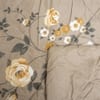 Coffee Floral Comforter Quilted Cotton Feel 300 Gsm Single Bed 240 X 160 Cms