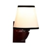 Devansh Solid Wood Electric Wall Light in White Colour with White Shade Count of 1 Light
