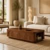Camden Sheesham Wood Geometric Arch Coffee Table in Walnut Finish