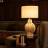 Capri Handicrafted Table Lamp in Black, blue and white Colour