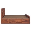 Madhavi Solid Wood King  Size Bed With Hydraulic Storage (Honey Oak Finish)