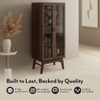 Boisdale Solid Wood Bar Cabinet (Walnut Finish)