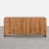 Riverhedge Solid Acacia wood Sideboard with 6 Drawers in Natural Finish