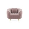 Amora 1 Seater Fabric Sofa in Faded Lilac Pink Velvet