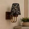 Devansh Metal Electric Wall Light in Black Colour with Blue Shade Count of 1 Light