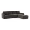 Apollo Sofa (Colour : Smoke, Cushion : Soft, Back Type : Regular, Seating Capacity : Right Aligned 3 Seater + Right Aligned Chaise)