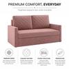 Kaylo Velvet 2 Seater Sofa in Peach Color