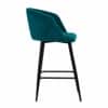 Doe Buck Velvet Counter Height Bar Stool in Teal Colour