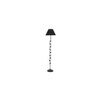 Kloe Black Fabric Floor Lamp with Black Iron Base