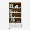 Lasker Bookcase Exotic Teak And Frosty White
