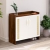 Brooklyn Engineered Wood Shoe Cabinet with Brown Maple & White finish