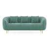 Amora 3 Seater Fabric Sofa in Dusty Turquoise Velvet