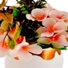 Artificial Pink Floral Arrangement With White Pot