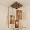 Hexa Brown Solid Wood Cluster Hanging Light