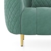 Amora 1 Seater Fabric Sofa in Dusty Turquoise Velvet