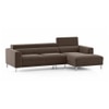Chelsea Right Aligned 3 Seater Sectional Fabric Sofa in Daschund Brown Colour