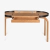 Andaman Teressa Solid Wood Study Table in Black Colour