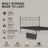 Iver Metal Non Storage King Bed in Satin Black Finish