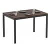 Holven 4 Seater Rectangular Dining Table Brown Maple & Black