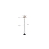 River Beige Natural Fiber Floor Lamp with Black Iron Base