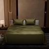Stoa Paris Double Bedsheet with 2 Pillow Covers sheet with Olive Oasis