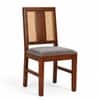 Globally Indian Giselle Solid Sheesham Wood 6 Seater Dining Table Set 6 Chairs Terracotta Orange