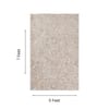 Neulooms Handloom Knotted Reversible Flatweave Area Rug Wheat or Ivory 5x7