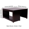 Wayne Sheesham Wood Contemporary Square Coffee Table In Extra Dark Mahagony Finish