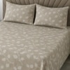 Mace Coffee Floral 400 TC Cotton Flat Super King Size Bedsheet with 2 Pillow Covers – Threads