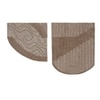 Abstract Handmade Natural Wool Wall Art Beige Textured 2 Panel Set 4 x 6 Feet