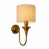 Devansh Metal Electric Wall Light in Antique Gold Colour with Black Shade Count of 2 Lights
