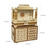 D'Dass Dark Polish Mdf and Sheesham  Wall Hanging Wooden Temple For Pooja