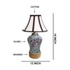 Devansh Multicolored Cotton  Shade  Lamp With  Wood & Mosaic Base For Decoration /Office/Home/Gifting/Study For Office/Home/Gifting -(12X12X16) Inches -