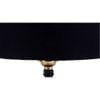 Vendela Black Fabric Shade Table Lamp with Black Iron Base