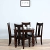 Holand Sheesham Wood 4 Seater Dining Set In warm Chestnut & Natural Finish