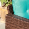 Jasmine  Outdoor Set in Brown Colour (1 Chair, 2 Ottomans & 1 Table)