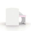 Fun House Loft Bed Ith Integrated Pull Out Desk  White And Pink In White and Pink Colour
