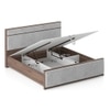 Rio Engineered Wood King Size Hydraulic Storage Bed In Granite Weave