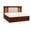 Virasat Solid Wood Comfort King Bed Box Storage Provincial Teak Finish Mattress 72 x 78 Inches