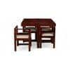Kingston Sheesham Wood Accent 4 Seater Dining Table Set